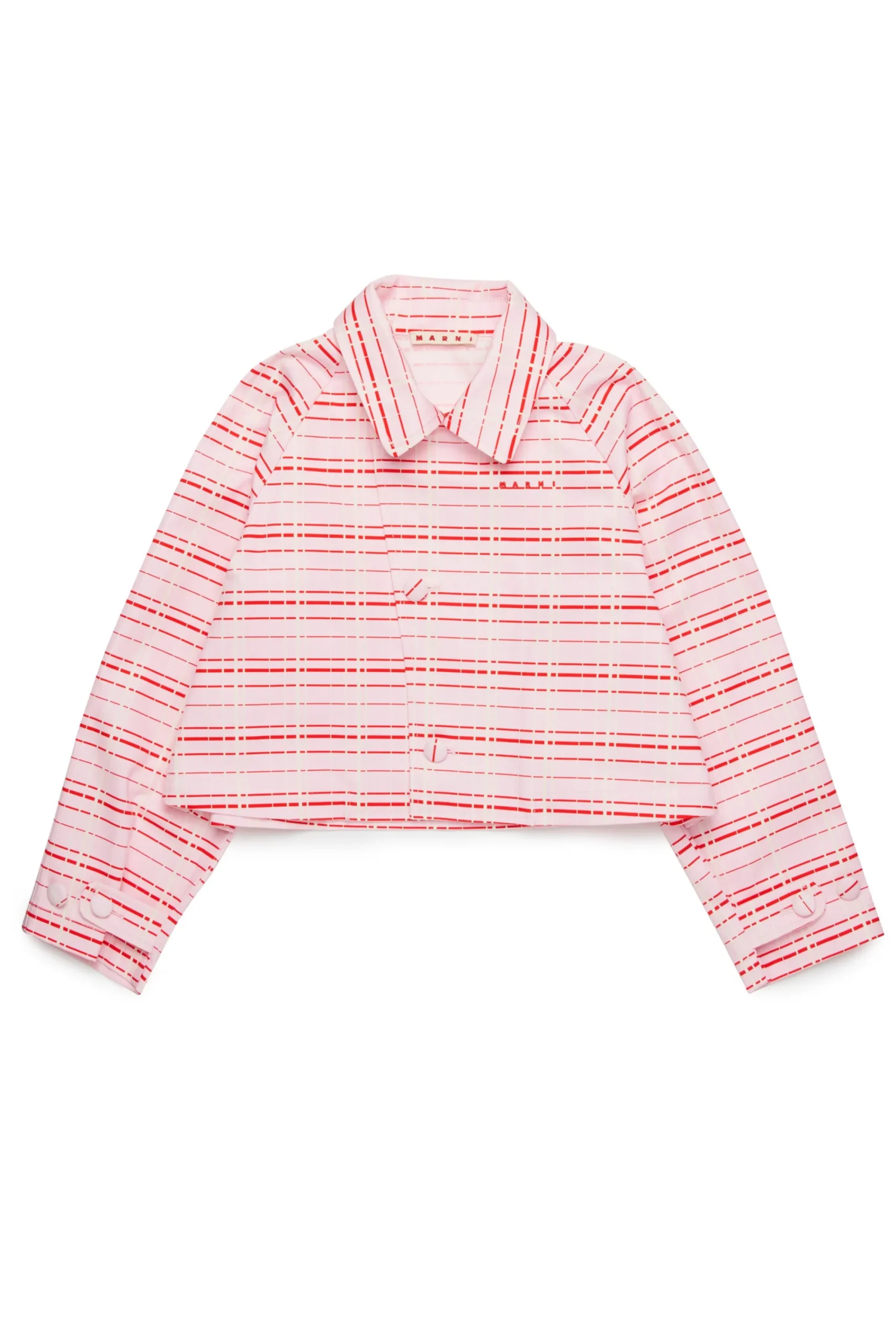 Jackets And Padded Jackets | Party Looks>MARNI Check allover cotton jacket light pink