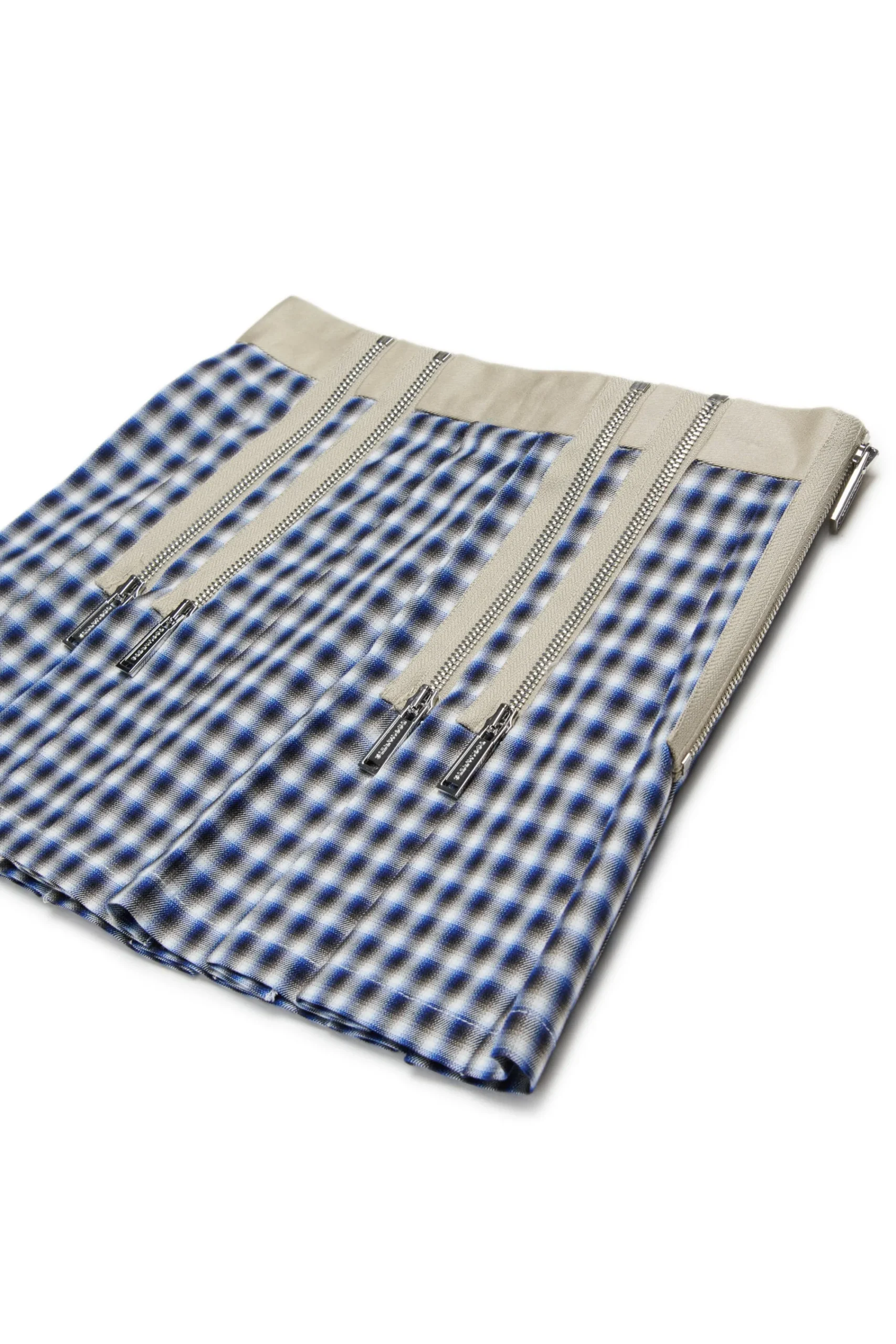 Skirts>DSQUARED2 Check allover skirt with zip blue surf the web