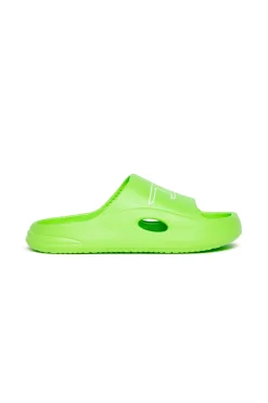 Logomania | Logomania>DIESEL Chuncky D branded slide slippers green bright