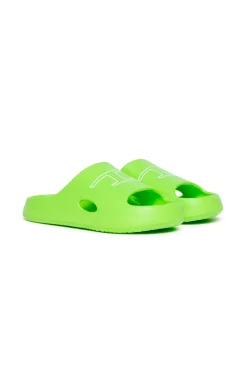 Logomania | Logomania>DIESEL Chuncky D branded slide slippers green bright
