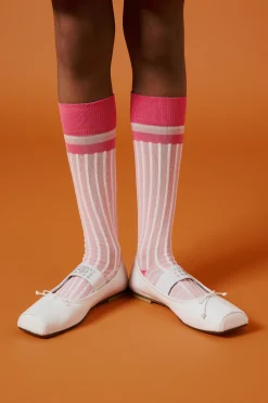 Slippers And Sandals | Slippers And Sandals>MM6 MAISON MARGIELA Classic leather ballet shoes with Numeric logo white