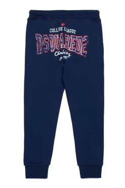 Pants | Activewear>DSQUARED2 College print jogger pants dark blue