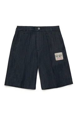 Shorts>N°21 College shorts in chambray denim blue denim