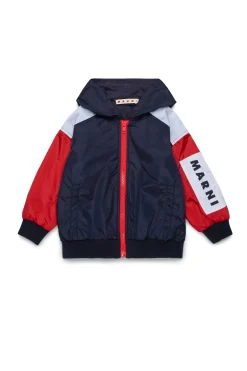 Jackets And Padded Jackets | Activewear>MARNI Colorblock windbreaker jacket blue navy
