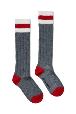 Socks | Socks>DSQUARED2 Colorblock wool-blend socks dark grey melange