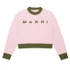 Knitwear>MARNI Colorblock wool-cashmere blend crew-neck sweater antique lilac pink
