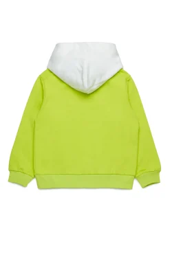 Sweatshirts | Sweatshirts>MARNI Colourblock hooded sweatshirt slime green