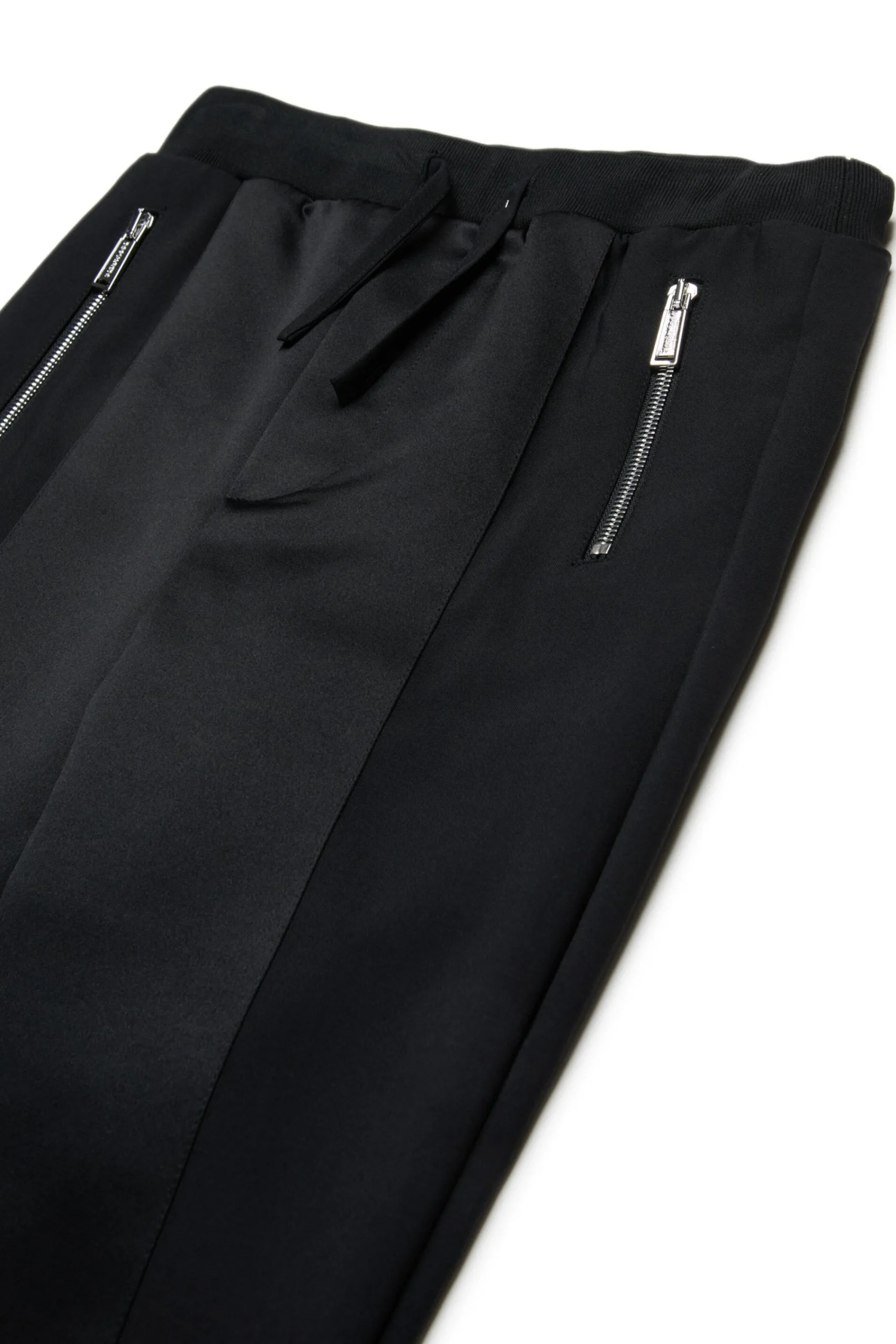Pants | Pants>DSQUARED2 Cool wool and satin evening pants black