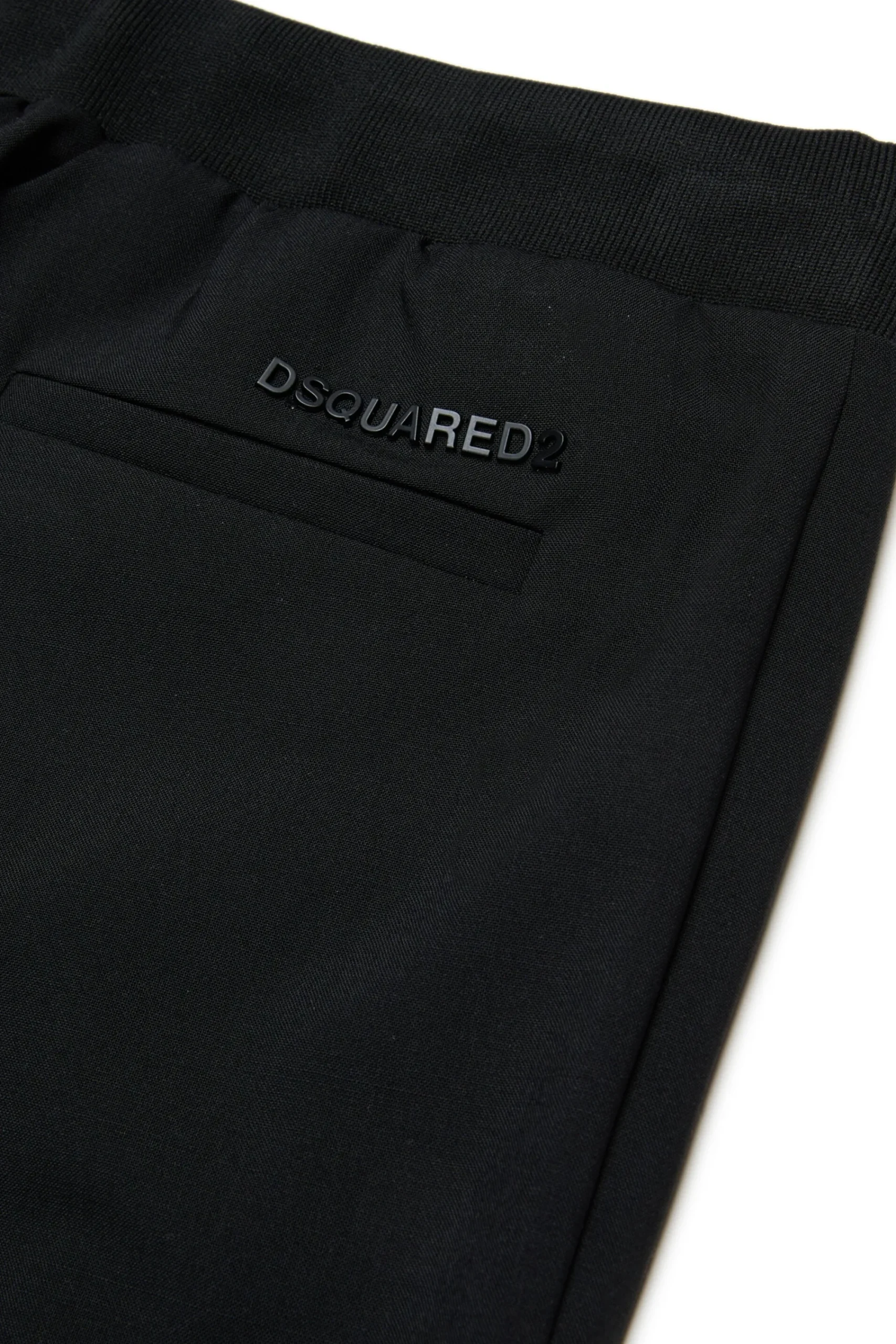 Pants | Pants>DSQUARED2 Cool wool and satin evening pants black