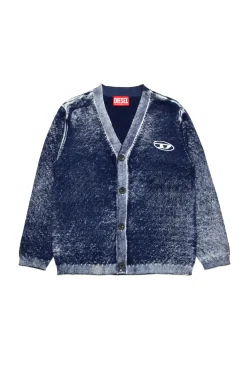 Oval D By Diesel | Oval D By Diesel>DIESEL Cotton cardigan with inner print blue peacoat