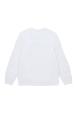 Sweatshirts | Sweatshirts>N°21 Cotton crew-neck sweatshirt with logo white