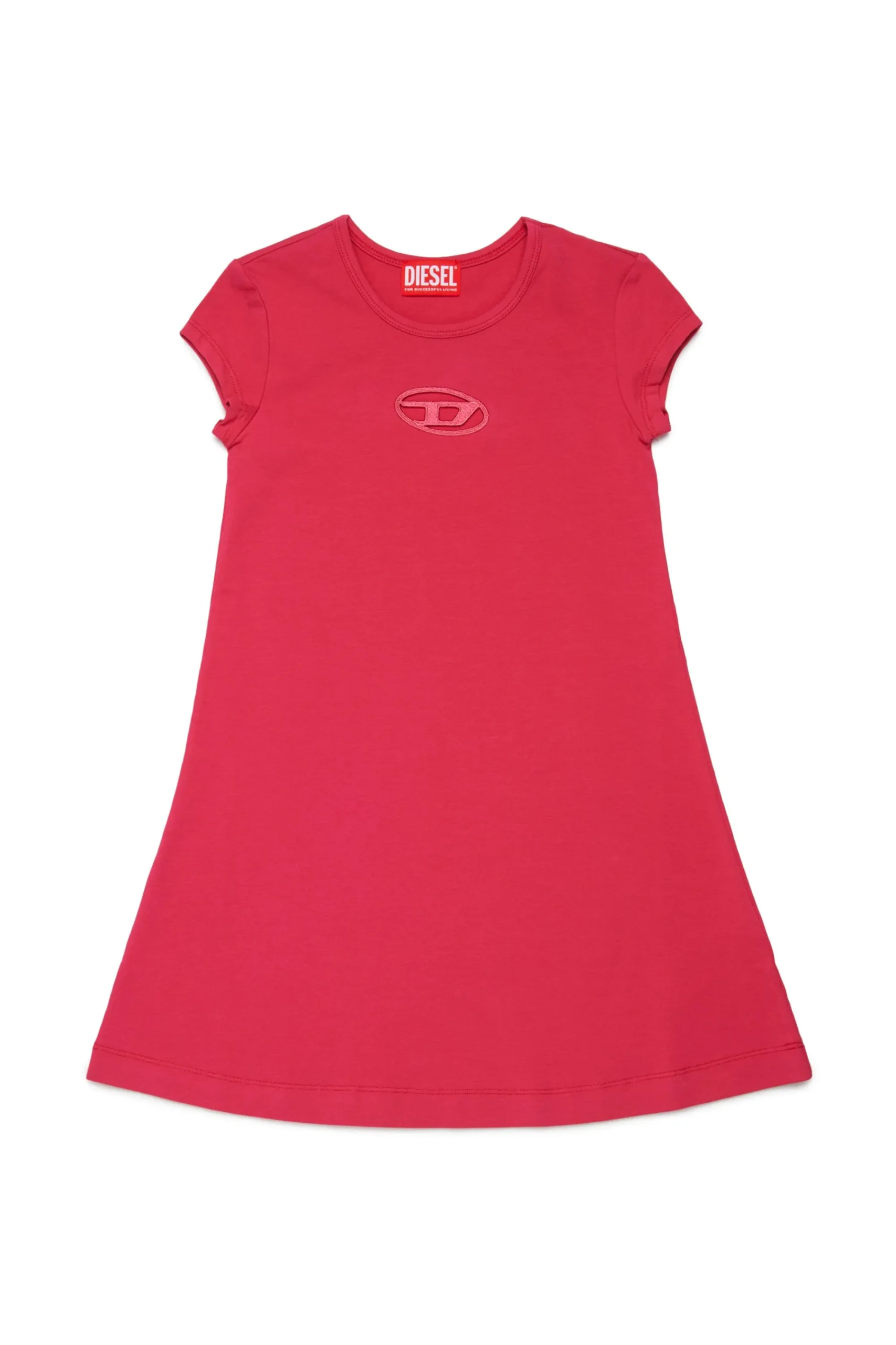 Dresses | Oval D By Diesel>DIESEL Cotton dress with Oval D logo strawberry pink