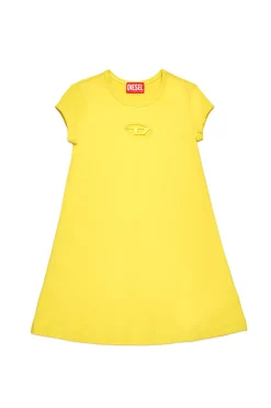 Dresses | Oval D By Diesel>DIESEL Cotton dress with Oval D logo canary yellow