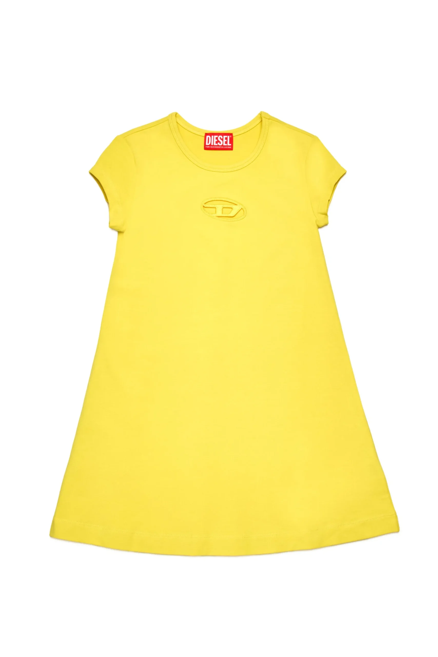 Dresses | Oval D By Diesel>DIESEL Cotton dress with Oval D logo canary yellow