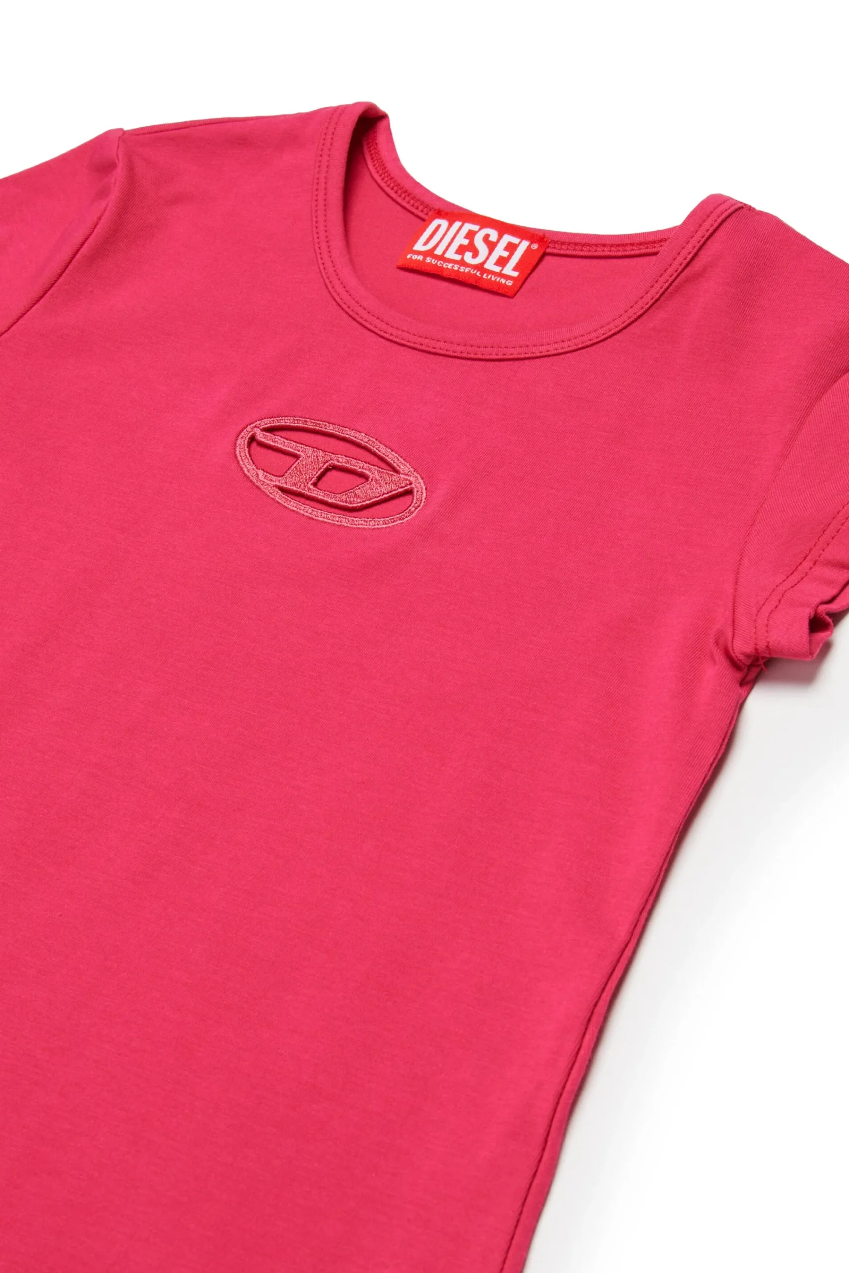 Dresses | Oval D By Diesel>DIESEL Cotton dress with Oval D logo strawberry pink