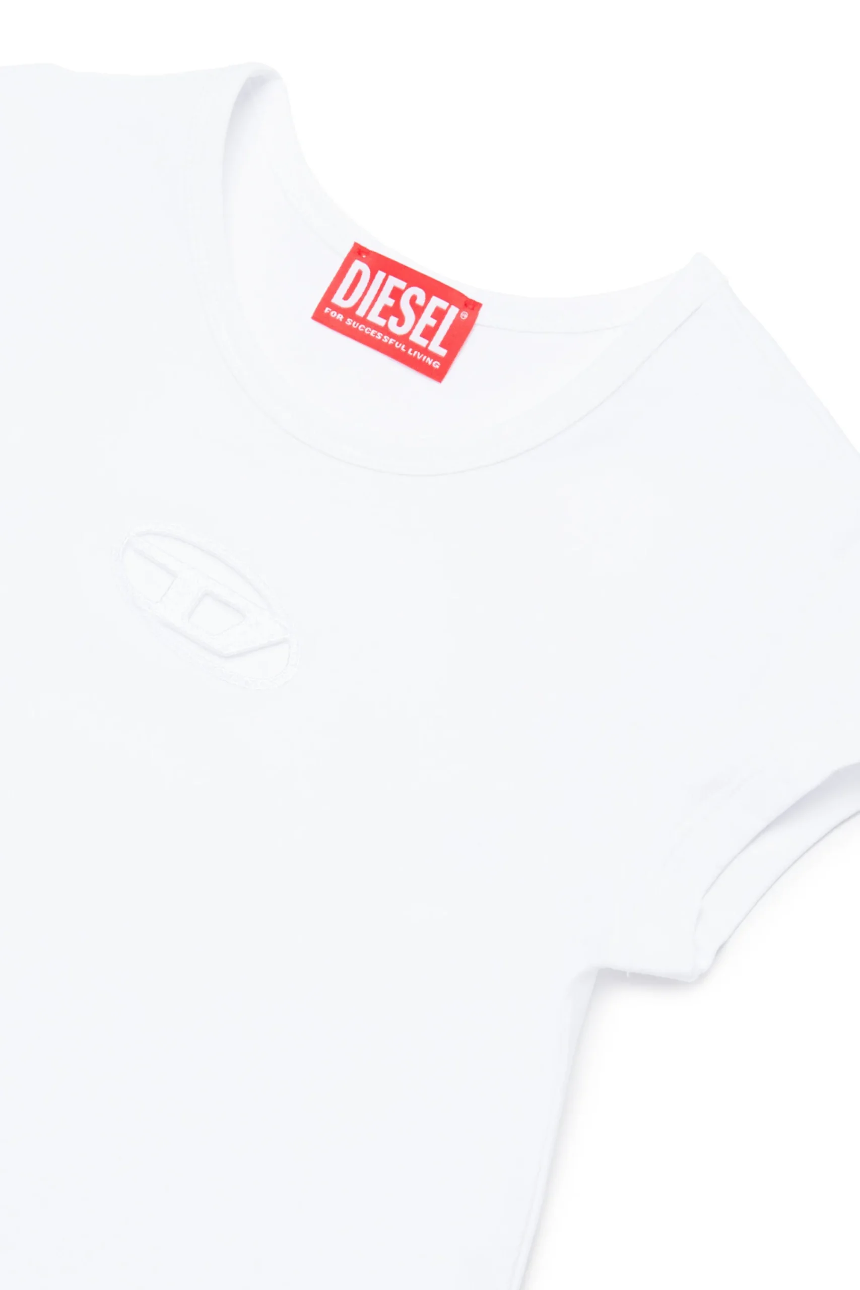 Dresses | Oval D By Diesel>DIESEL Cotton dress with Oval D logo white
