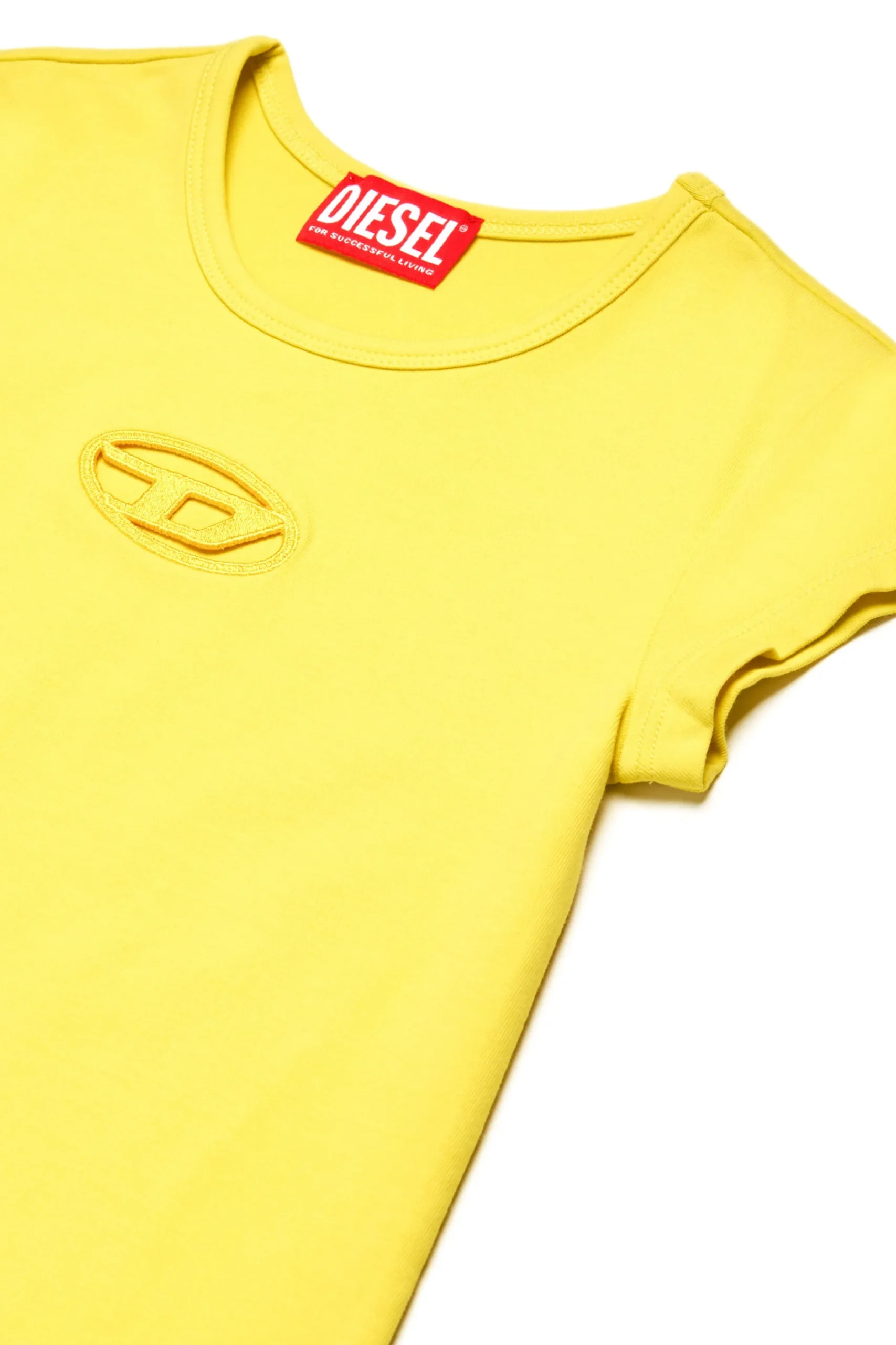 Dresses | Oval D By Diesel>DIESEL Cotton dress with Oval D logo canary yellow