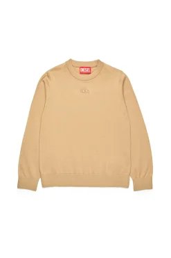 Oval D By Diesel | Oval D By Diesel>DIESEL Cotton pullover branded with Oval D logo beige