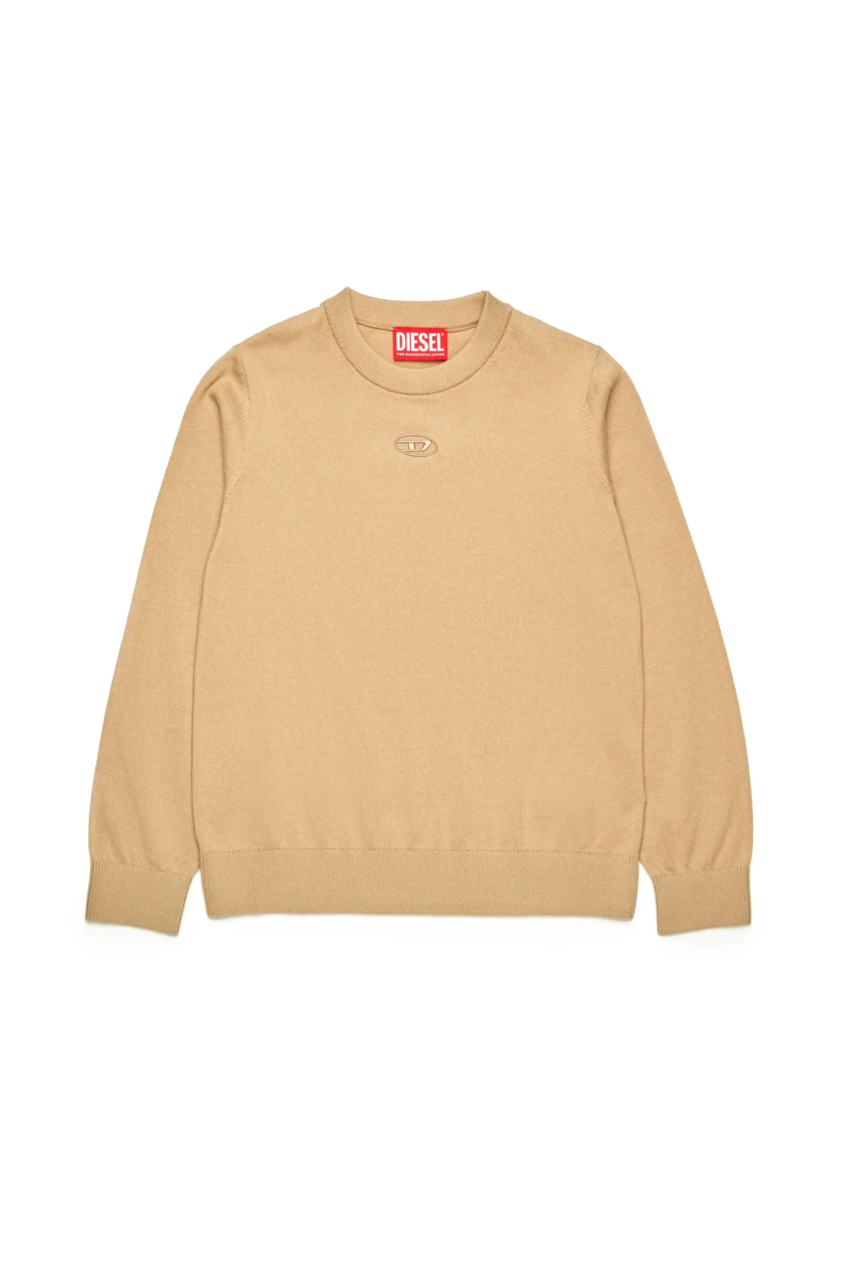 Oval D By Diesel | Oval D By Diesel>DIESEL Cotton pullover branded with Oval D logo beige