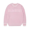 Knitwear | Logomania>MARNI Cotton pullover with Mended patch light pink
