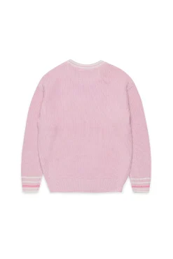Knitwear | Logomania>MARNI Cotton pullover with Mended patch light pink