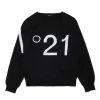 Logomania | Logomania>N°21 Cotton pullover with maxi logo black