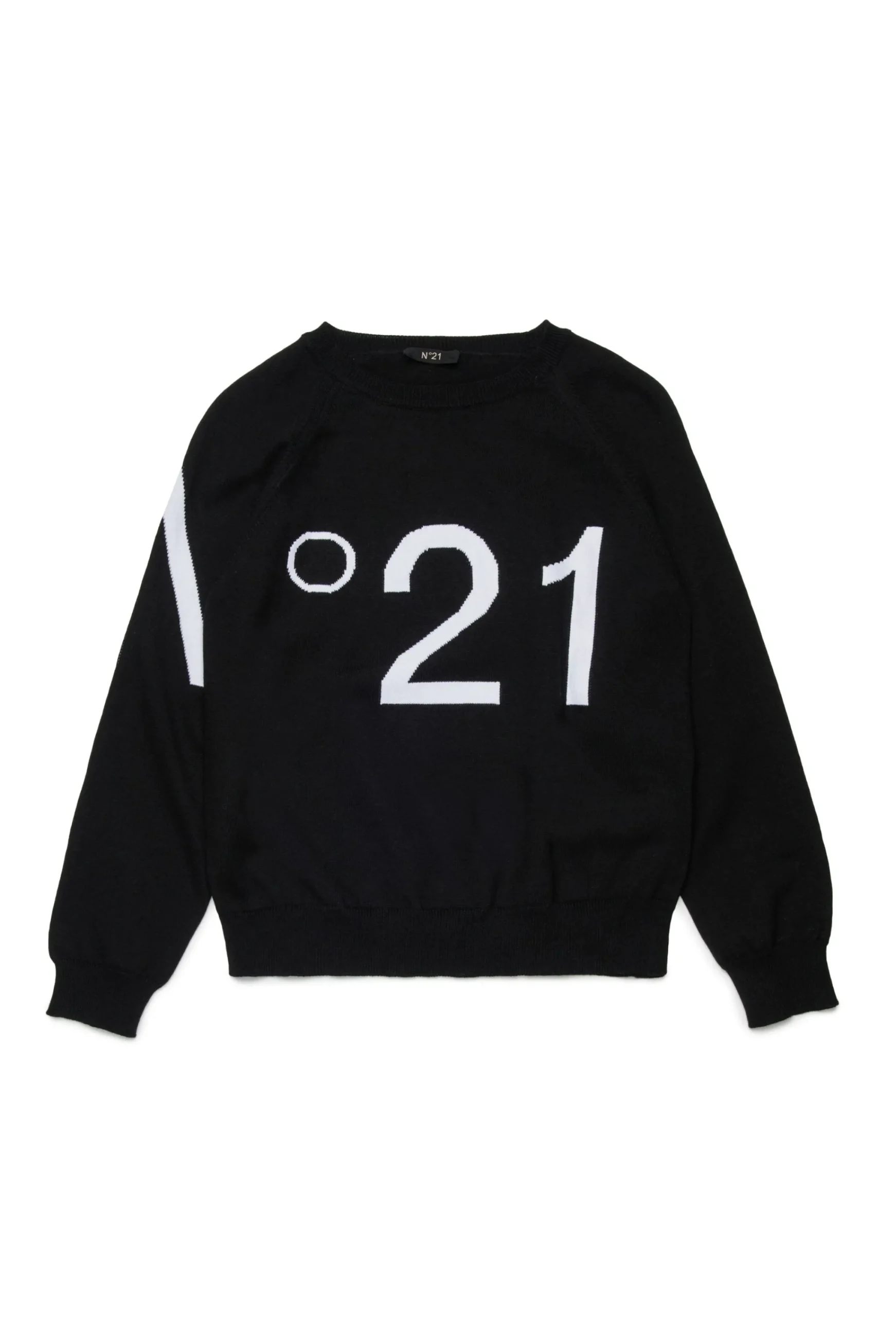 Logomania | Logomania>N°21 Cotton pullover with maxi logo black
