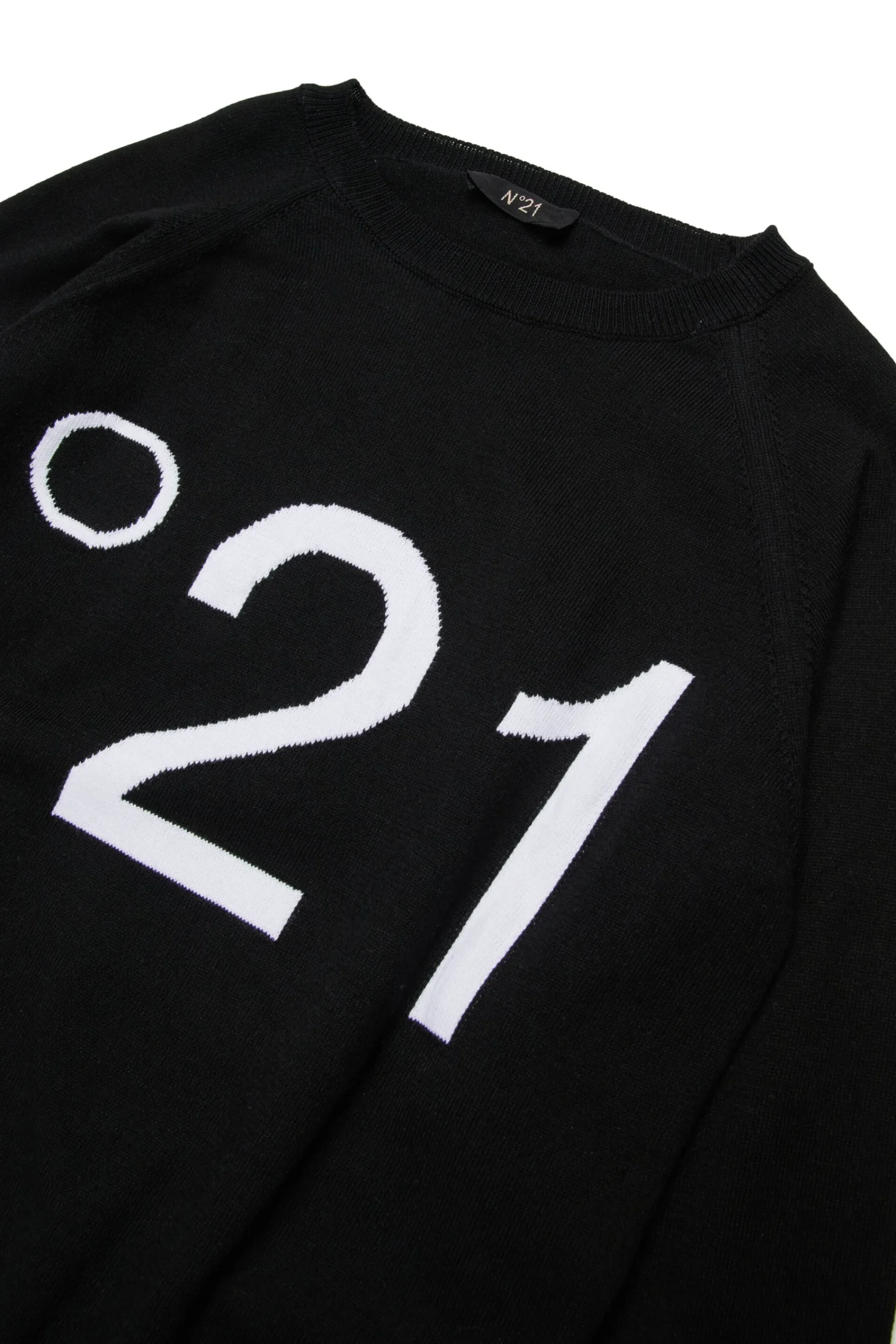 Logomania | Logomania>N°21 Cotton pullover with maxi logo black