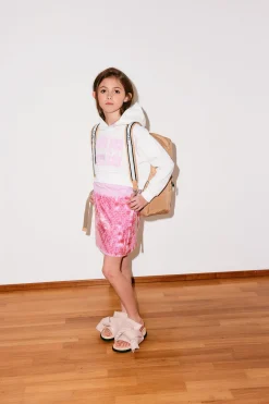 Skirts>N°21 Cotton skirt with maxi sequins pink