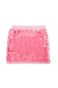 Skirts>N°21 Cotton skirt with maxi sequins pink