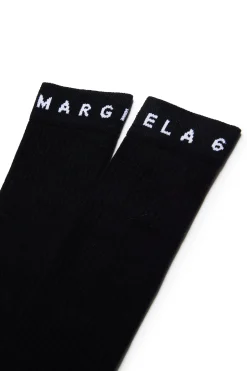 Socks | Socks>MM6 MAISON MARGIELA Cotton-blend socks black