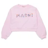 Sweatshirts | Logomania>MARNI Crew-neck sweatshirt branded with Holiday Logo light pink