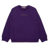 Sweatshirts | Activewear>MARNI Crew-neck sweatshirt branded with logo violet