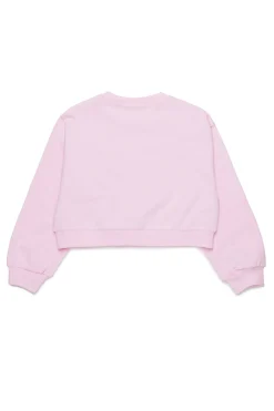 Sweatshirts | Logomania>MARNI Crew-neck sweatshirt branded with Holiday Logo light pink