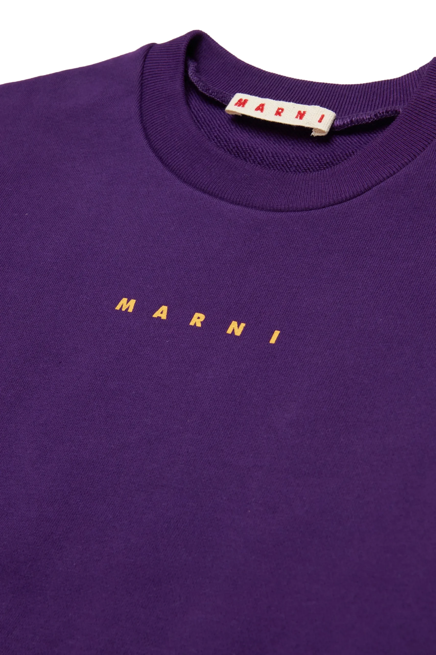 Sweatshirts | Activewear>MARNI Crew-neck sweatshirt branded with logo violet