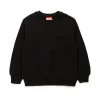 Oval D By Diesel | Oval D By Diesel>DIESEL Crew-neck sweatshirt with maxi Oval D logo black