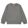 Oval D By Diesel | Oval D By Diesel>DIESEL Crew-neck sweatshirt with maxi Oval D logo dark grey