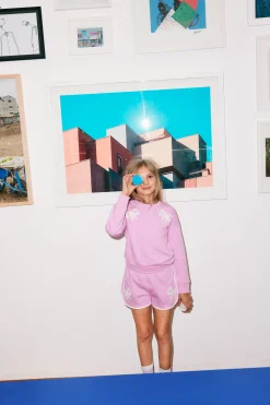 Sweatshirts>N°21 Crew-neck sweatshirt with lace bows pink
