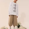 Sweatshirts | Logomania>MM6 MAISON MARGIELA Crew-neck sweatshirt with Stretched logo white