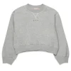 Sweatshirts | Logomania>MARNI Crew-neck sweatshirt with contrasting seams inox gray melange