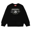 Sweatshirts>DIESEL Crew-neck sweatshirt with Jacron print black