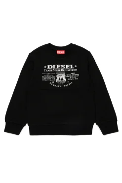 Sweatshirts>DIESEL Crew-neck sweatshirt with Jacron print black