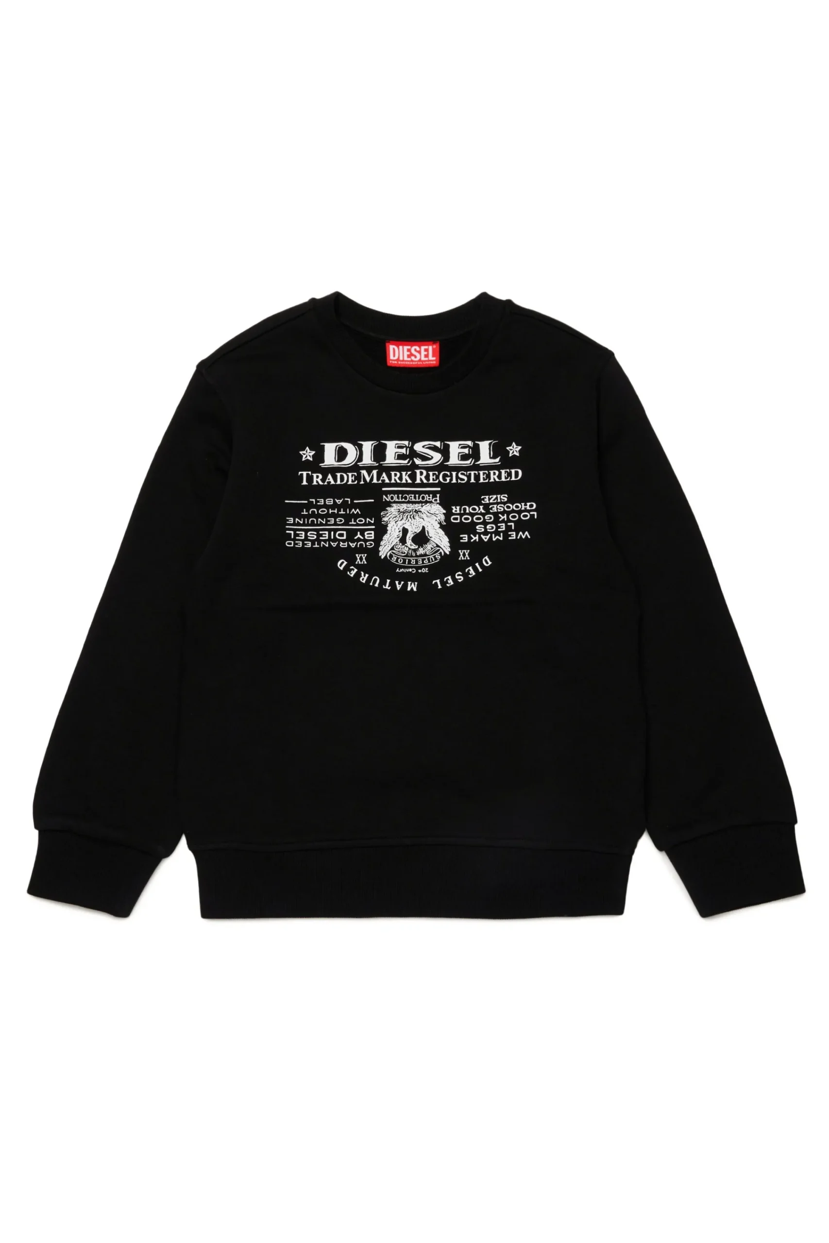 Sweatshirts>DIESEL Crew-neck sweatshirt with Jacron print black