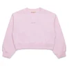 Sweatshirts | Logomania>MARNI Crew-neck sweatshirt with contrasting seams light pink