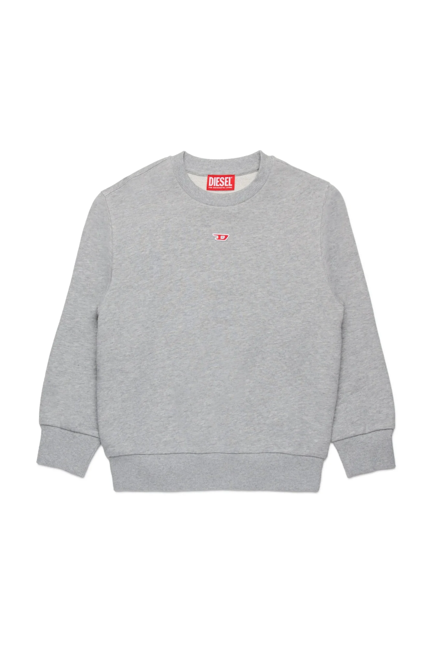 Sweatshirts | Activewear>DIESEL Crew-neck sweatshirt with patch grey melange