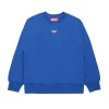Sweatshirts | Activewear>DIESEL Crew-neck sweatshirt with patch bright bluette