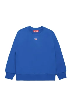 Sweatshirts | Activewear>DIESEL Crew-neck sweatshirt with patch bright bluette