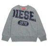 Sweatshirts | Sweatshirts>DIESEL Crewneck sweatshirt with maxi 1978 graphics grey melange