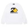Sweatshirts | Sweatshirts>DSQUARED2 Crew-neck sweatshirt with Maple Leaf print white