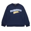 Sweatshirts | Sweatshirts>DSQUARED2 Crew-neck sweatshirt with graffiti lettering twilight bluette